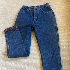 Women’s size 6 Lands End flannel lined jeans